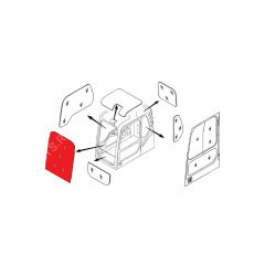 Стекло лобовое верхнее KOMATSU PC220-7 20Y-54-51522 Стекло лобовое верхнее KOMATSU PC220-7 20Y-54-51522